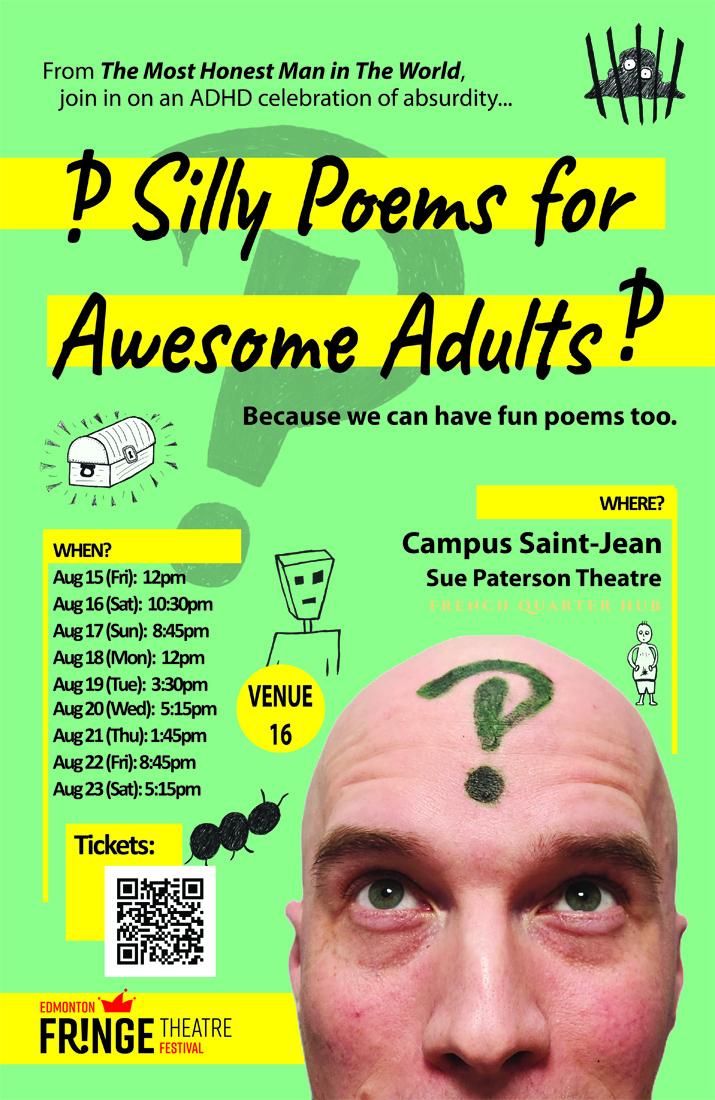 ‽Silly Poems for Awesome Adults‽, at EDM Fringe!
